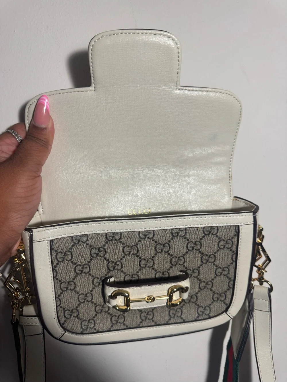 Gucci handle horsebit 1955 leather mini bag